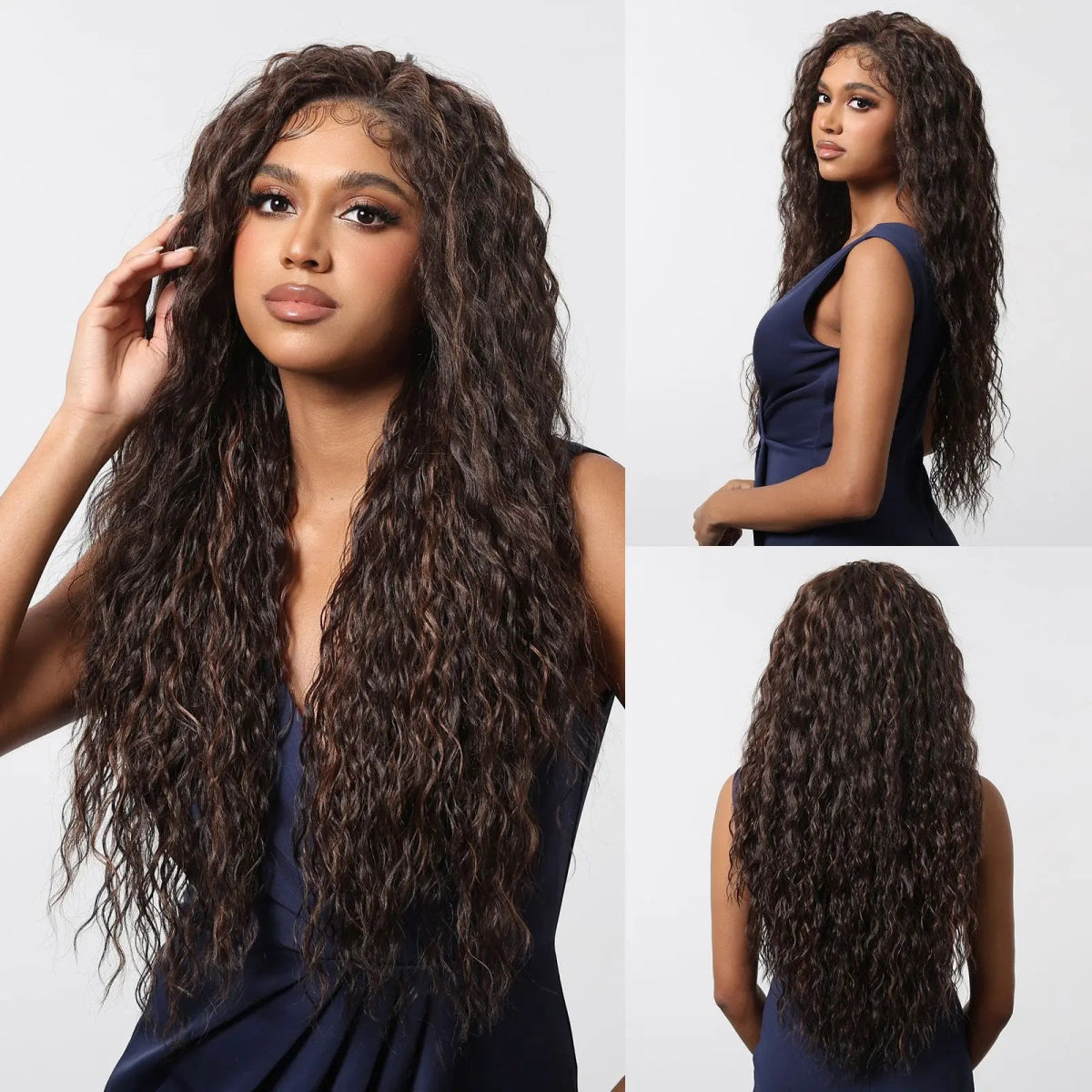 Highlight Daily Wavy Synthetic Wig - HairNjoy