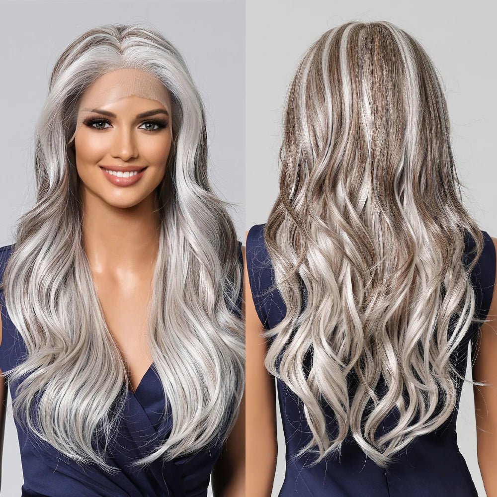 Highlight Platinum Blonde Lace Front Wig - HairNjoy
