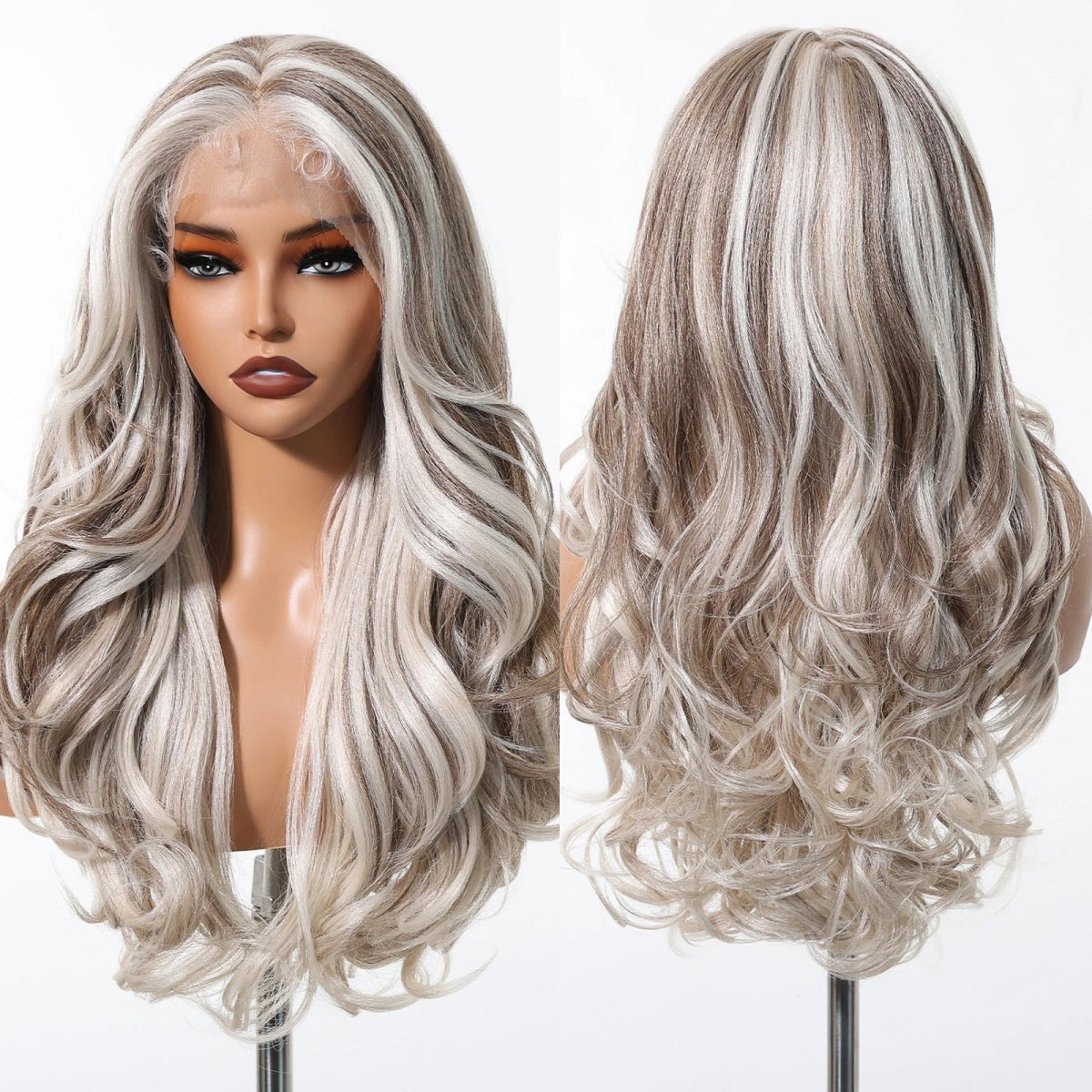 Highlight Platinum Blonde Lace Front Wig - HairNjoy