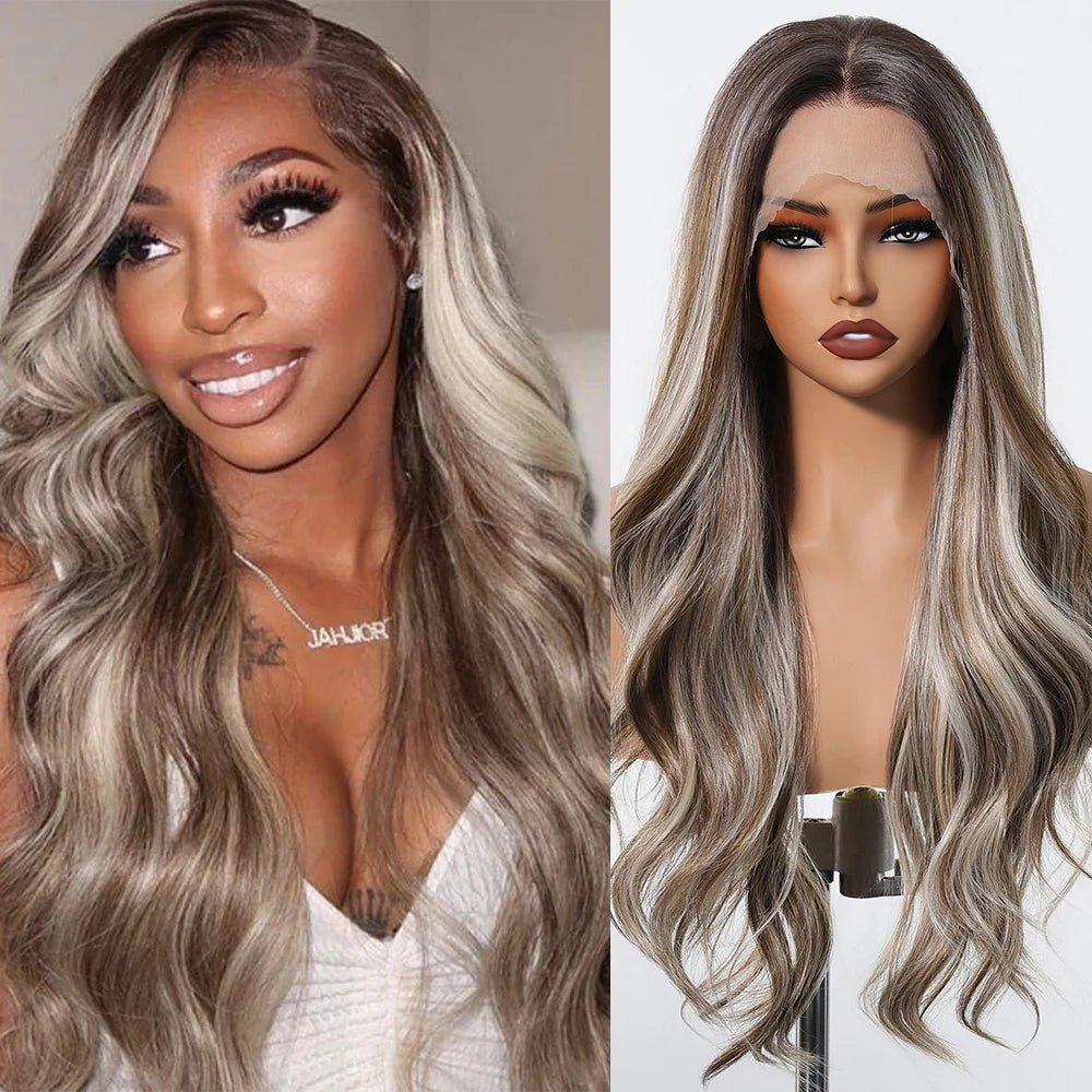Highlight Platinum Blonde Lace Front Wig - HairNjoy