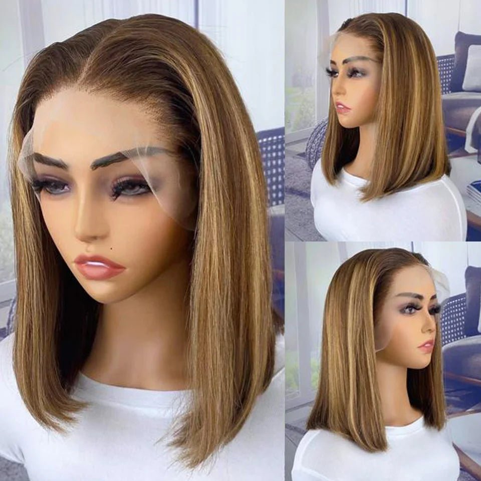 Highlight Straight Bob Human Wig - HairNjoy