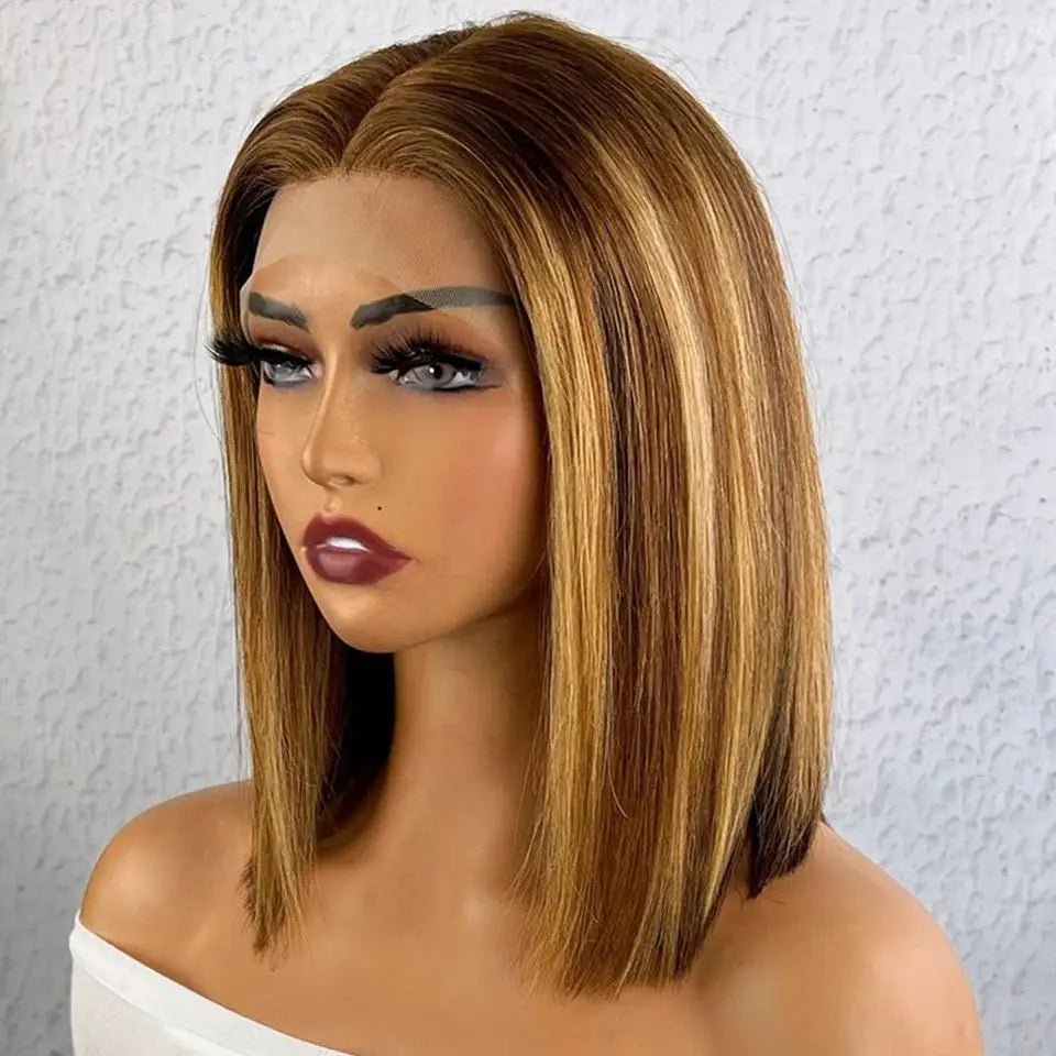 Highlight Straight Bob Human Wig - HairNjoy
