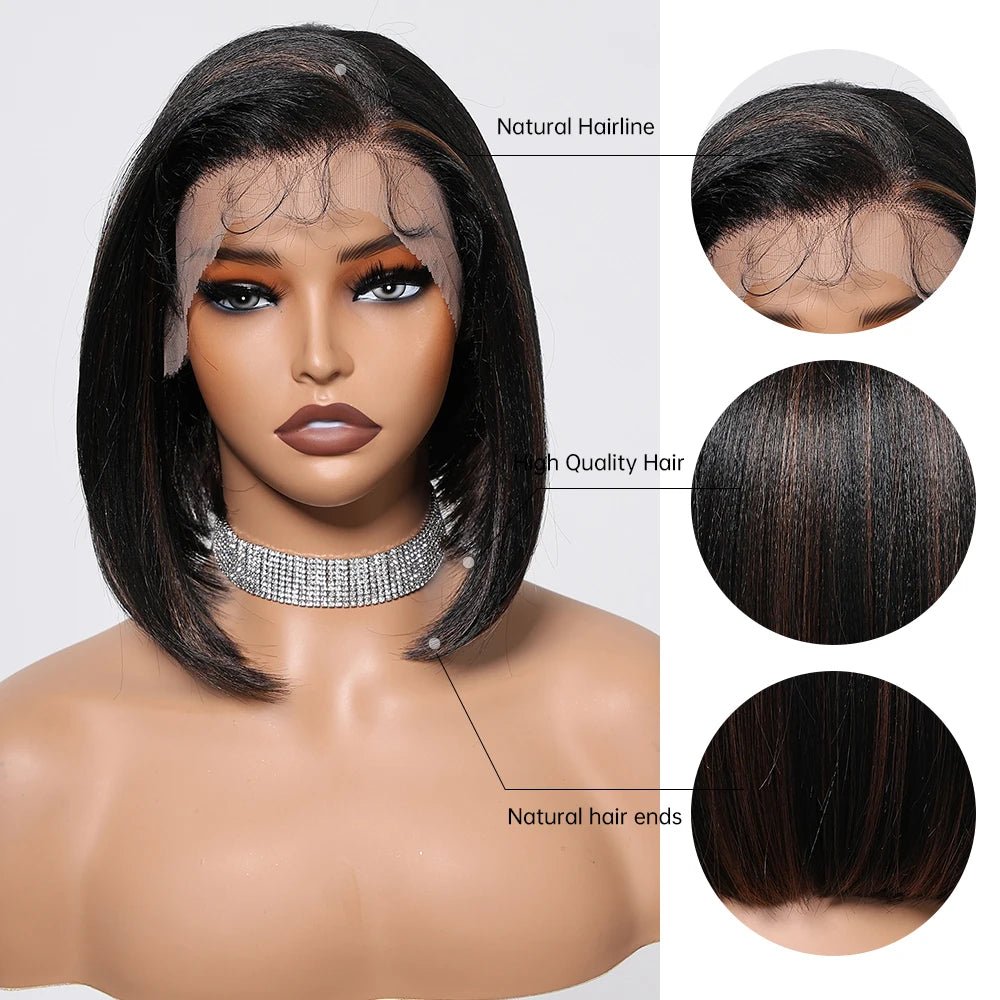 Highlight Straight Synthetic Lace Front Wig - HairNjoy