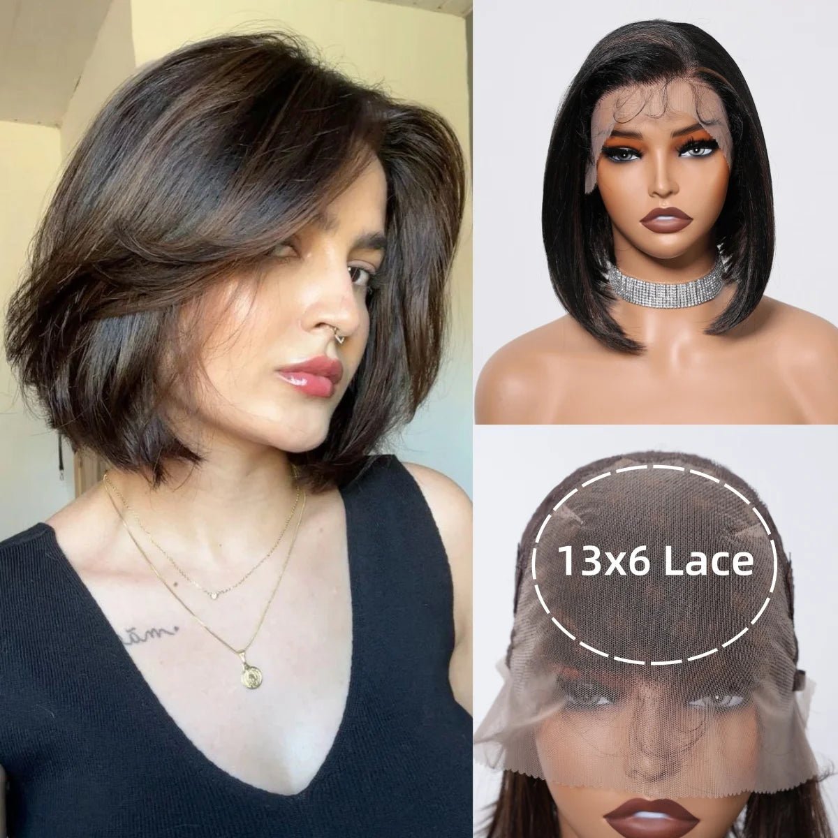 Highlight Straight Synthetic Lace Front Wig - HairNjoy