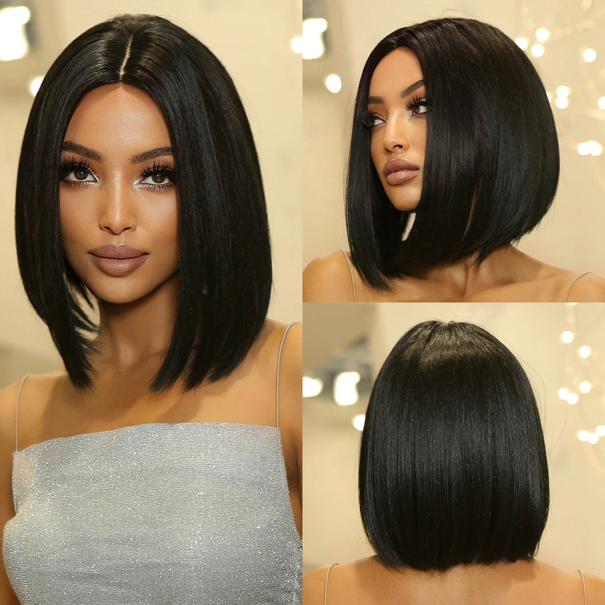 Honey Brown Short Straight Wig - HairNjoy