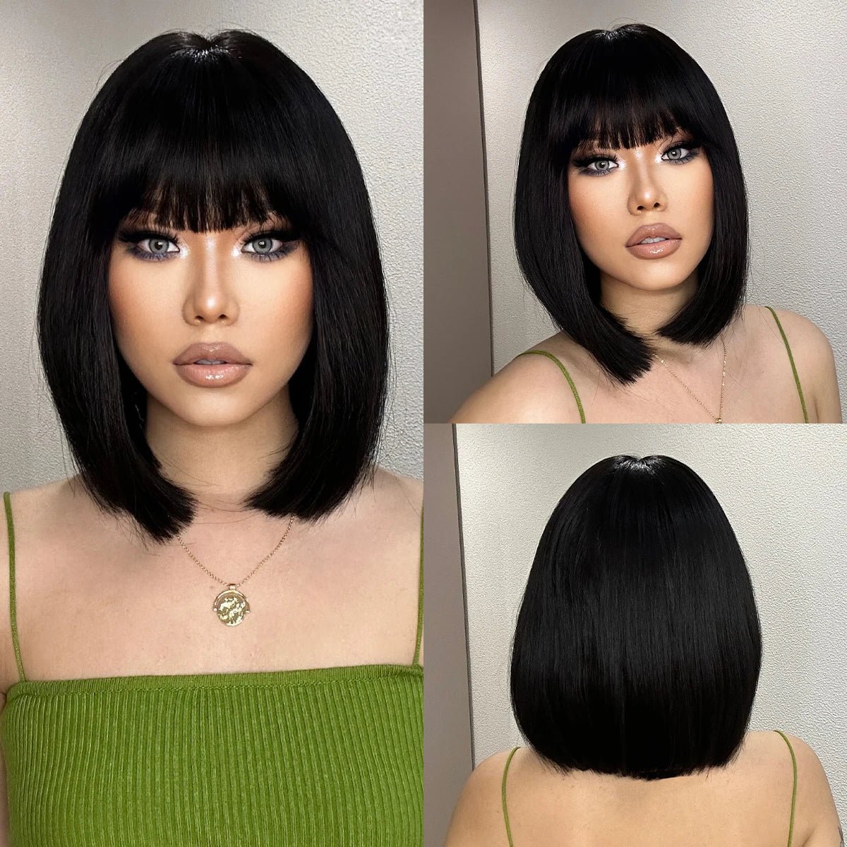 Honey Brown Short Straight Wig - HairNjoy