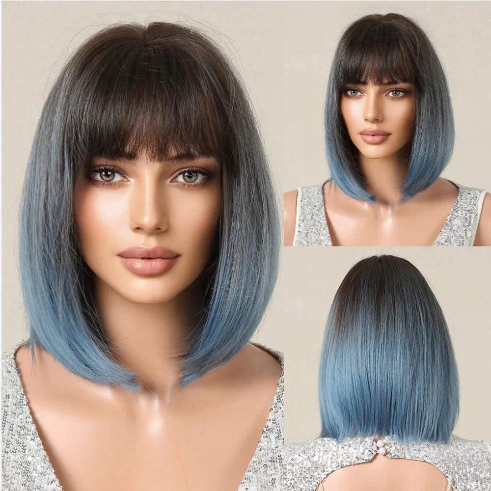 Honey Brown Short Straight Wig - HairNjoy