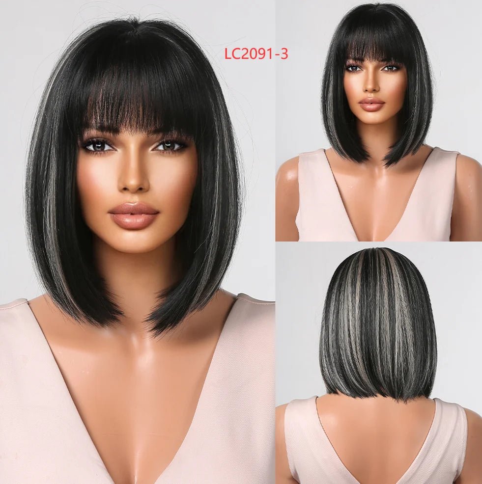 Honey Brown Short Straight Wig - HairNjoy