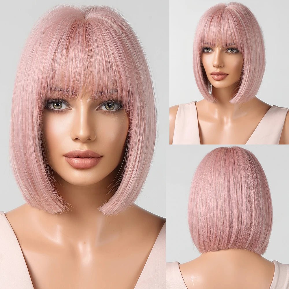 Honey Brown Short Straight Wig - HairNjoy