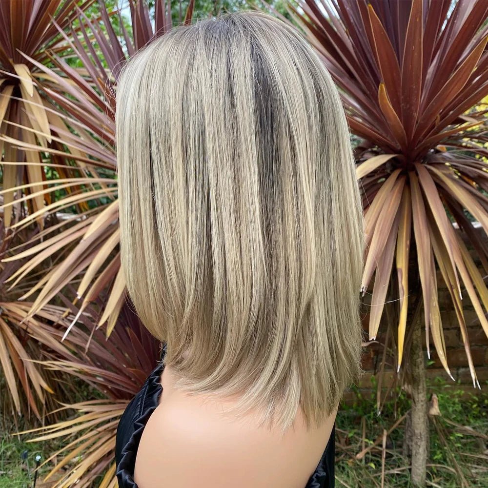 Human Hair HD Lace Ash Blonde Highlights - HairNjoy