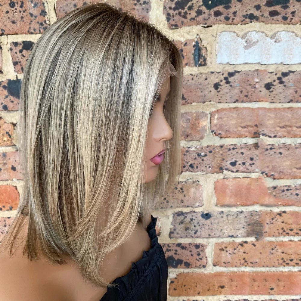 Human Hair HD Lace Ash Blonde Highlights - HairNjoy