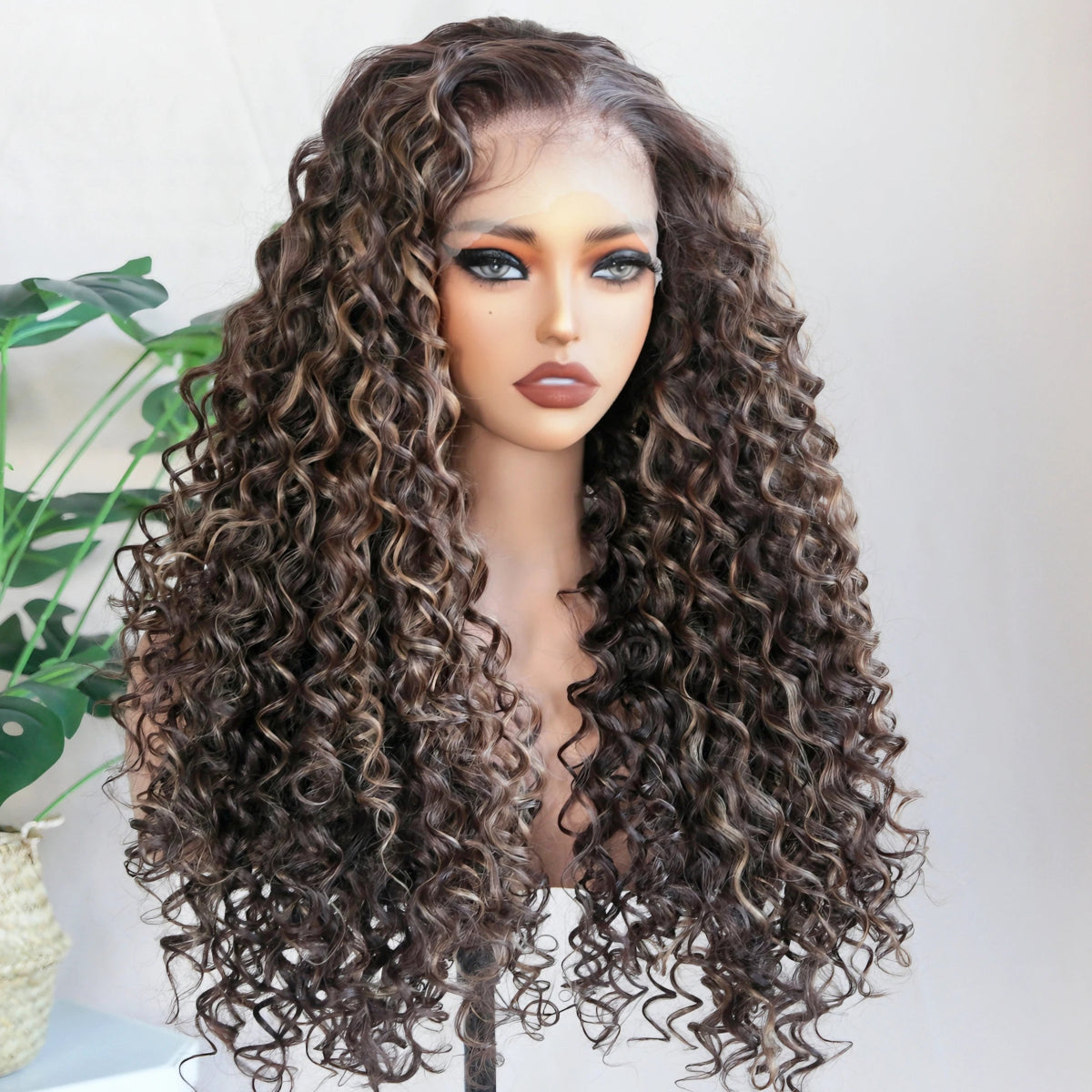 Kinky Curly Highlight Lace Front Wig - HairNjoy