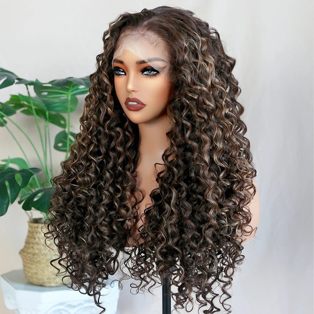 Kinky Curly Highlight Lace Front Wig - HairNjoy