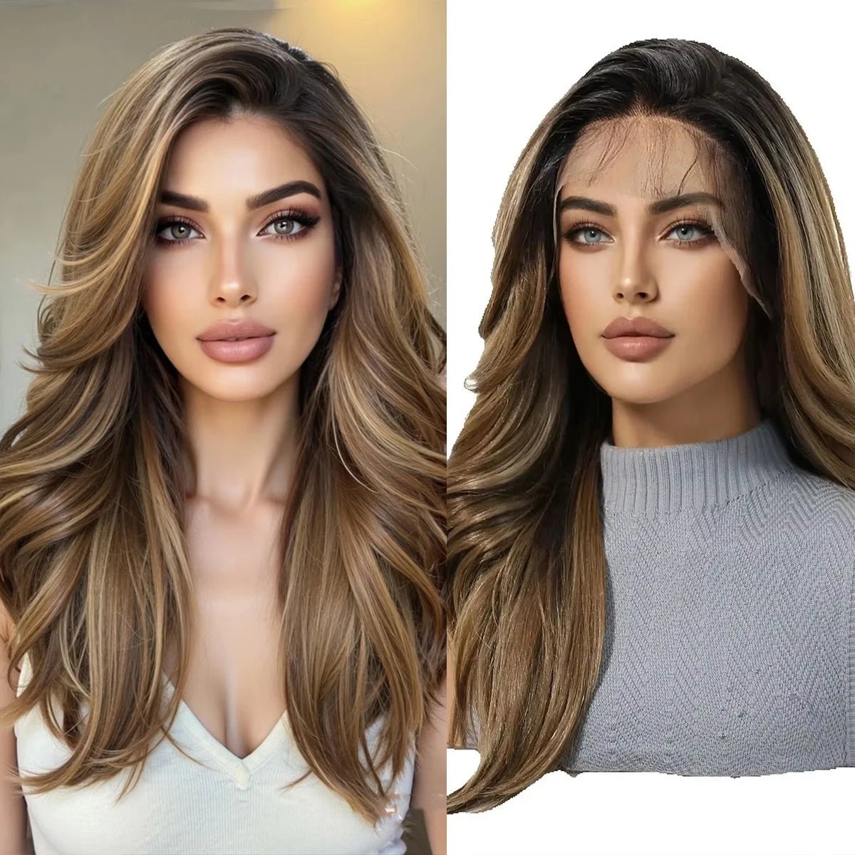 Lace Frontal Heat Resistant Synthetic Wig - HairNjoy