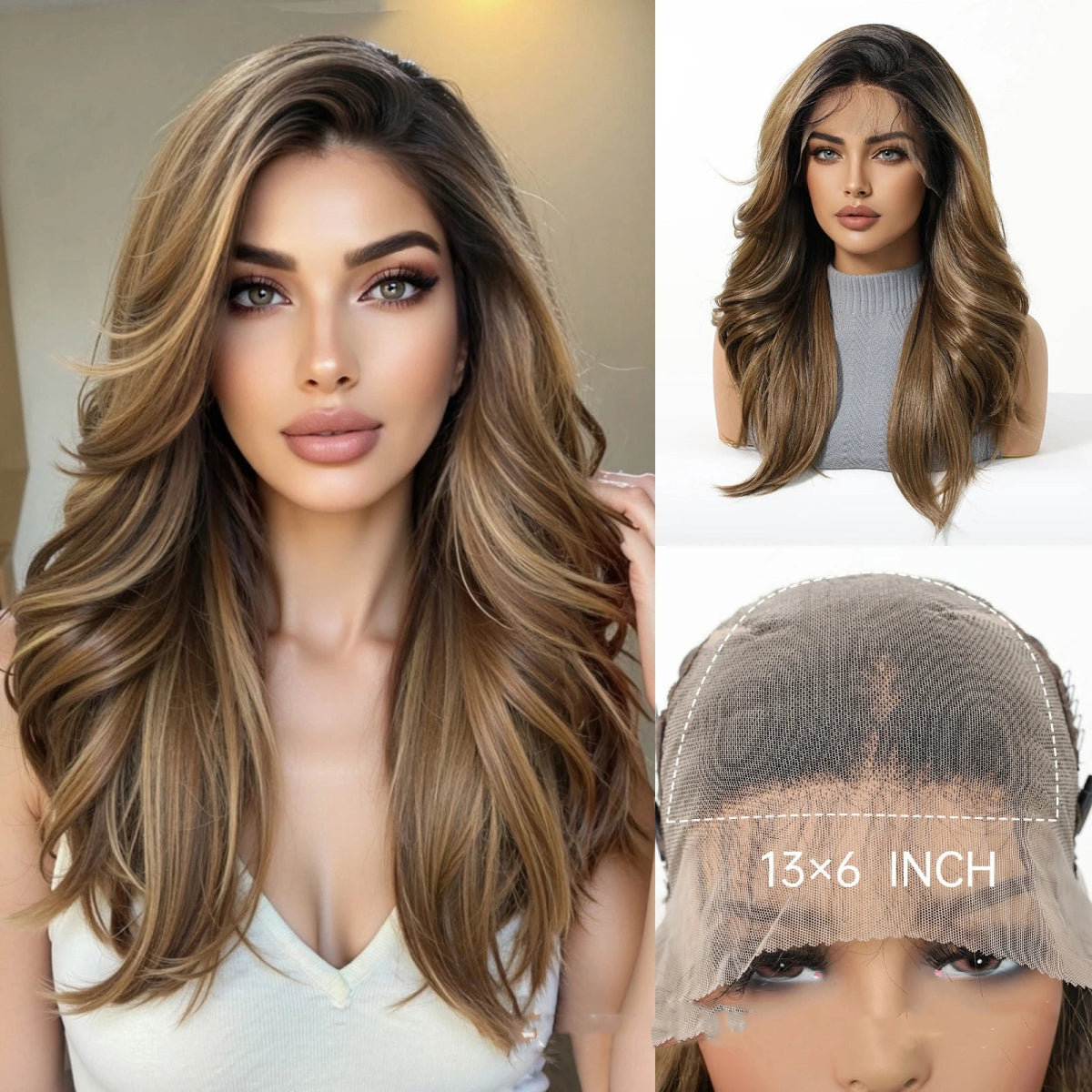 Lace Frontal Heat Resistant Synthetic Wig - HairNjoy