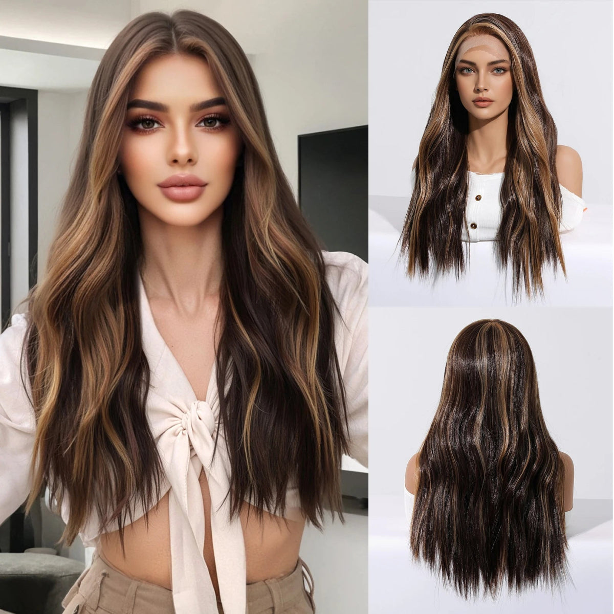 Lace Frontal Heat Resistant Synthetic Wig - HairNjoy