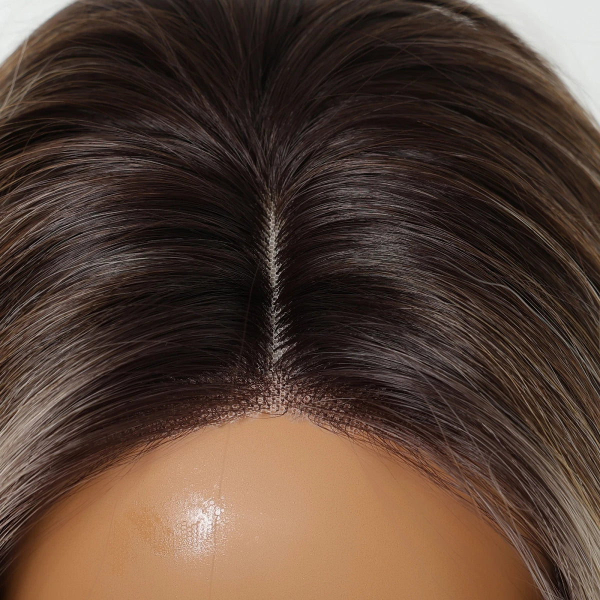 Long Brown White Lace Front Wig - HairNjoy