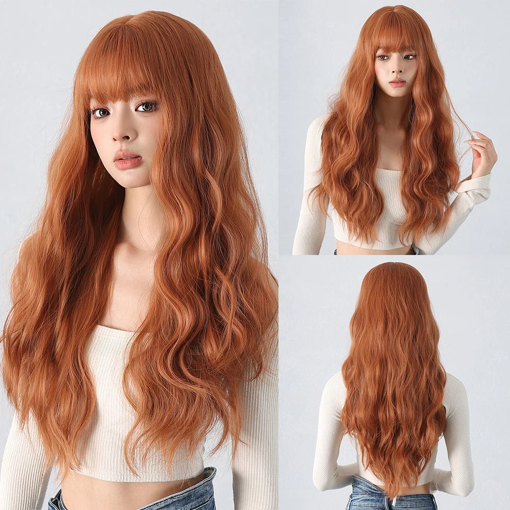 Long Fluffy Wavy Synthetic Wig - HairNjoy