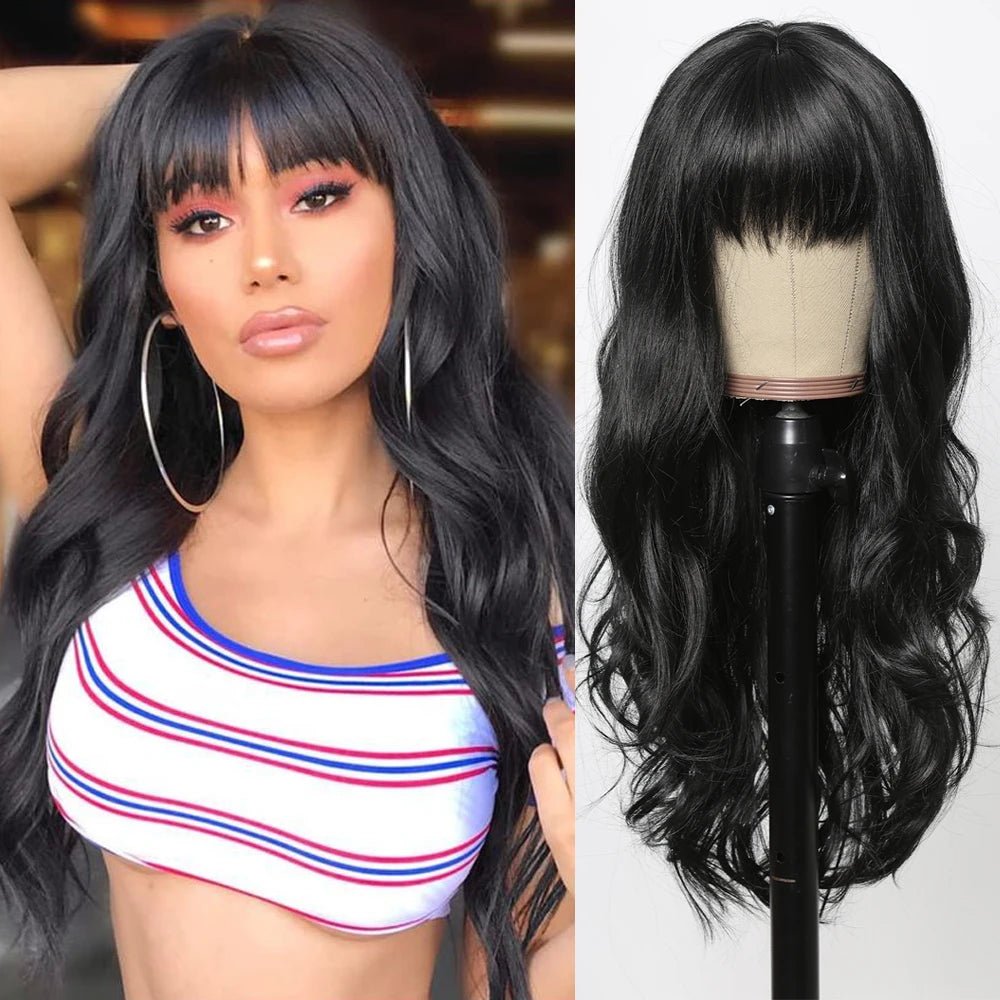 Long Fluffy Wavy Synthetic Wig - HairNjoy