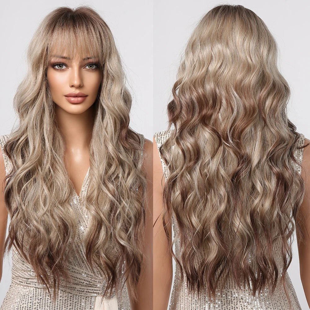 Long Fluffy Wavy Synthetic Wig - HairNjoy
