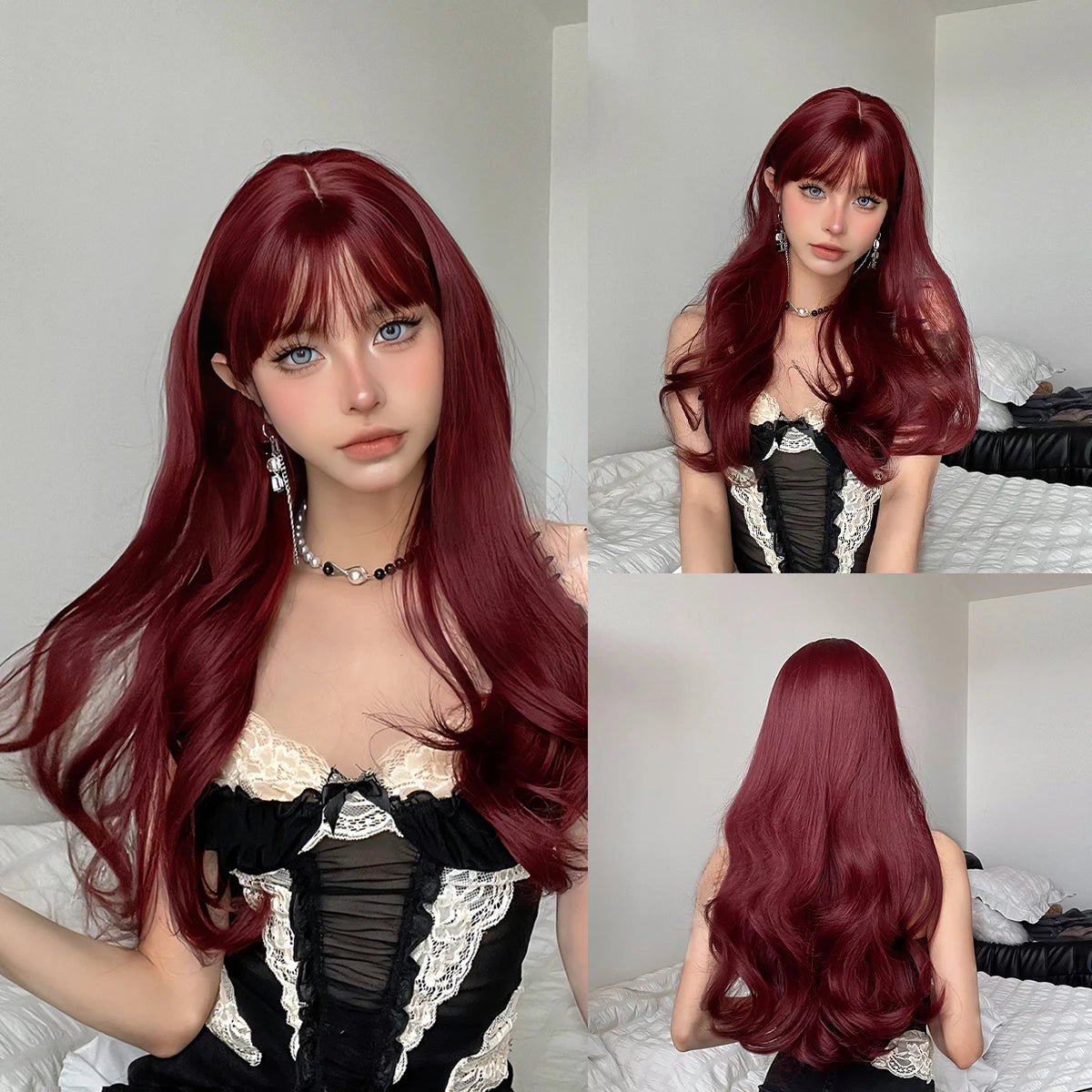 Long Fluffy Wavy Synthetic Wig - HairNjoy