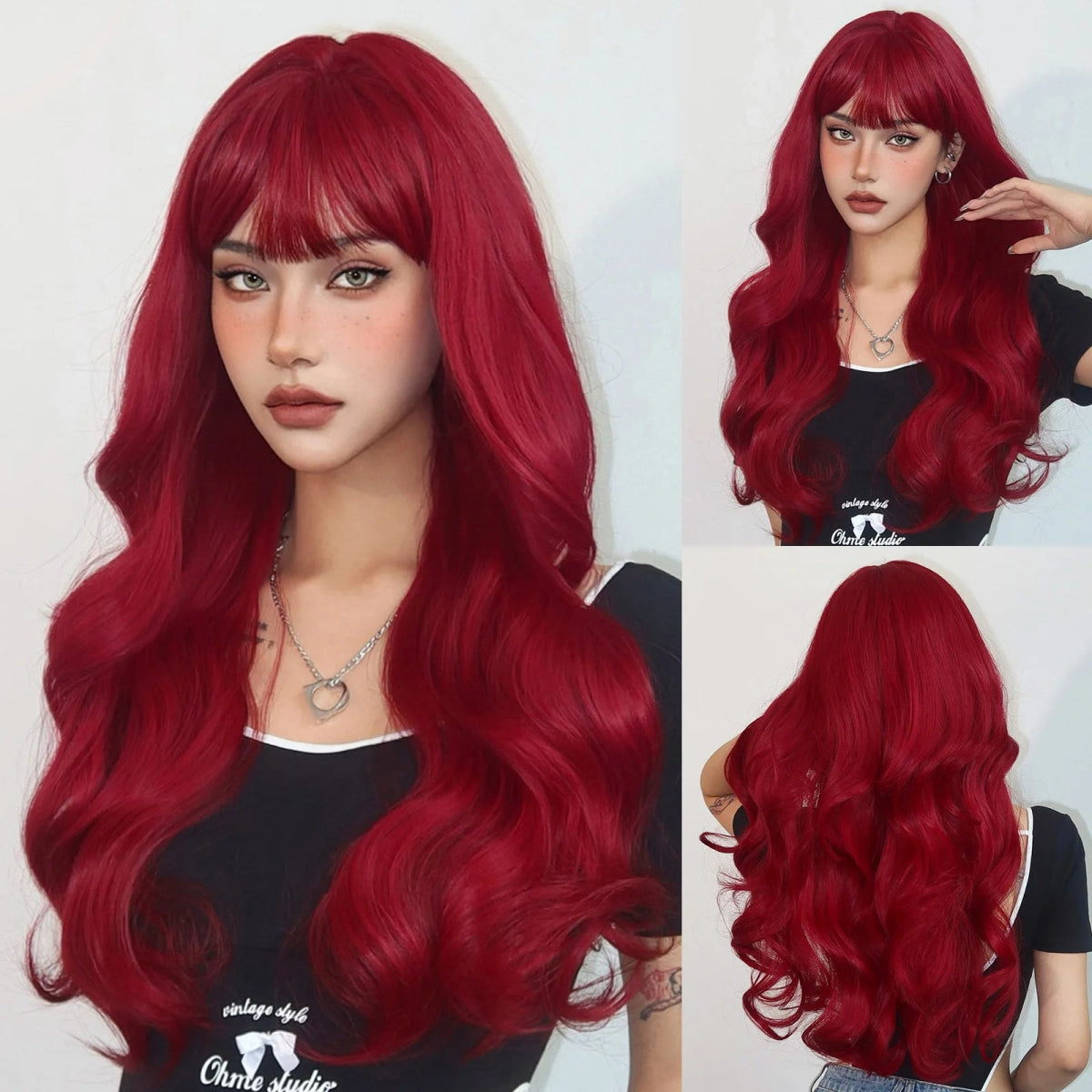 Long Fluffy Wavy Synthetic Wig - HairNjoy