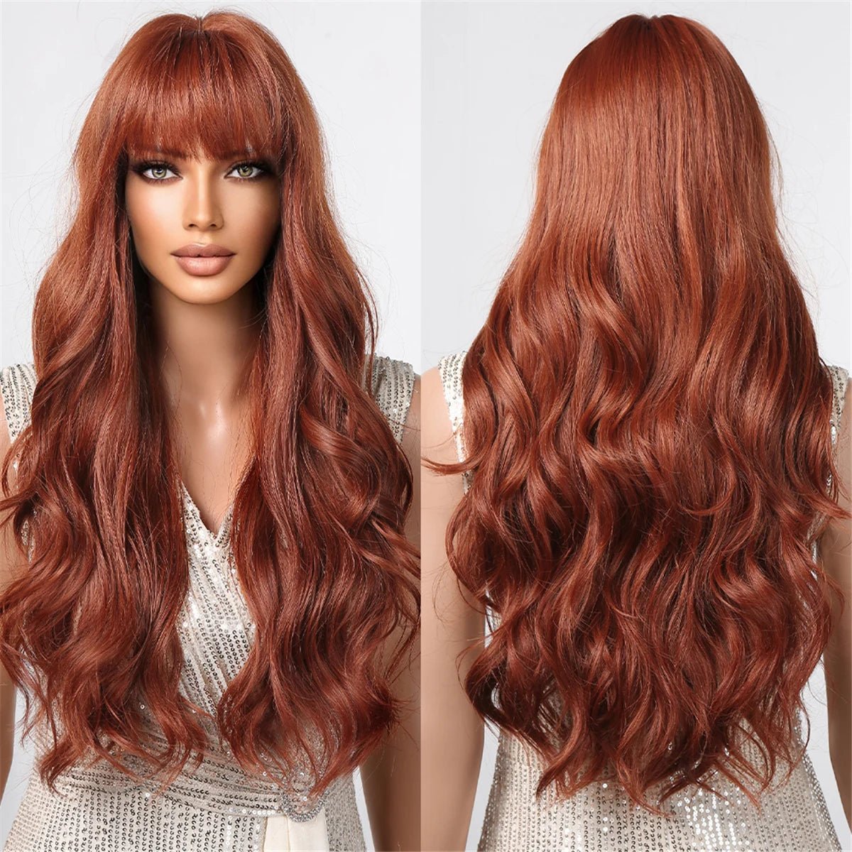 Long Fluffy Wavy Synthetic Wig - HairNjoy