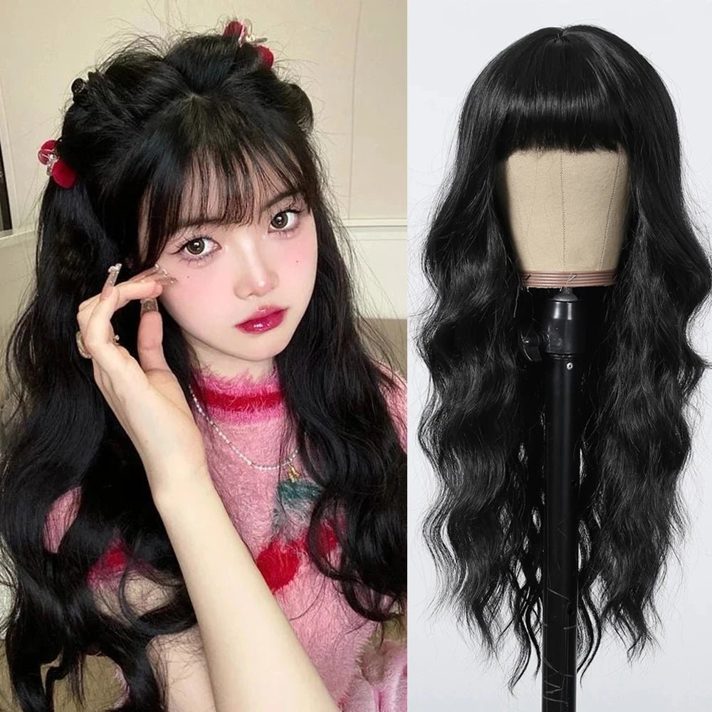 Long Fluffy Wavy Synthetic Wig - HairNjoy