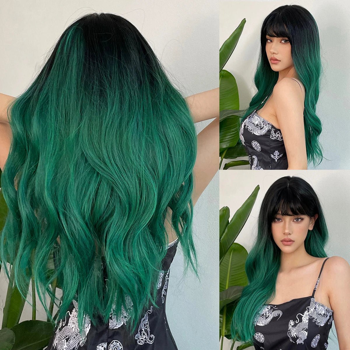 Long Fluffy Wavy Synthetic Wig - HairNjoy