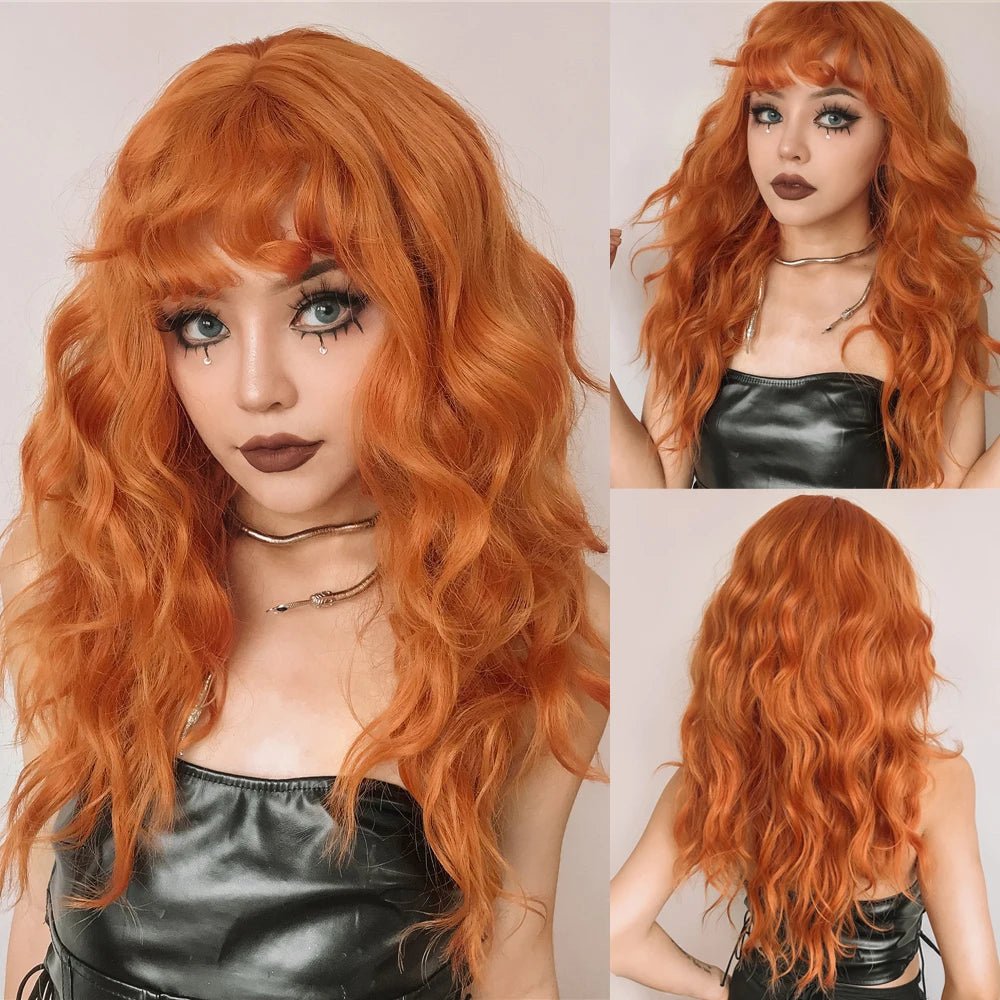 Long Fluffy Wavy Synthetic Wig - HairNjoy
