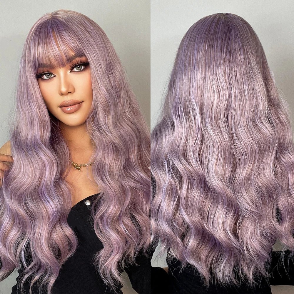Long Fluffy Wavy Synthetic Wig - HairNjoy