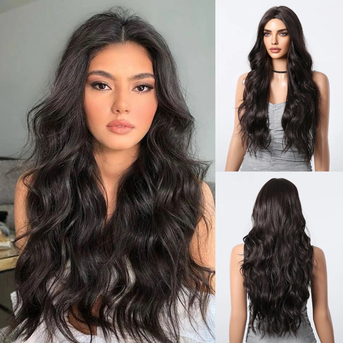 Long Fluffy Wavy Synthetic Wig - HairNjoy