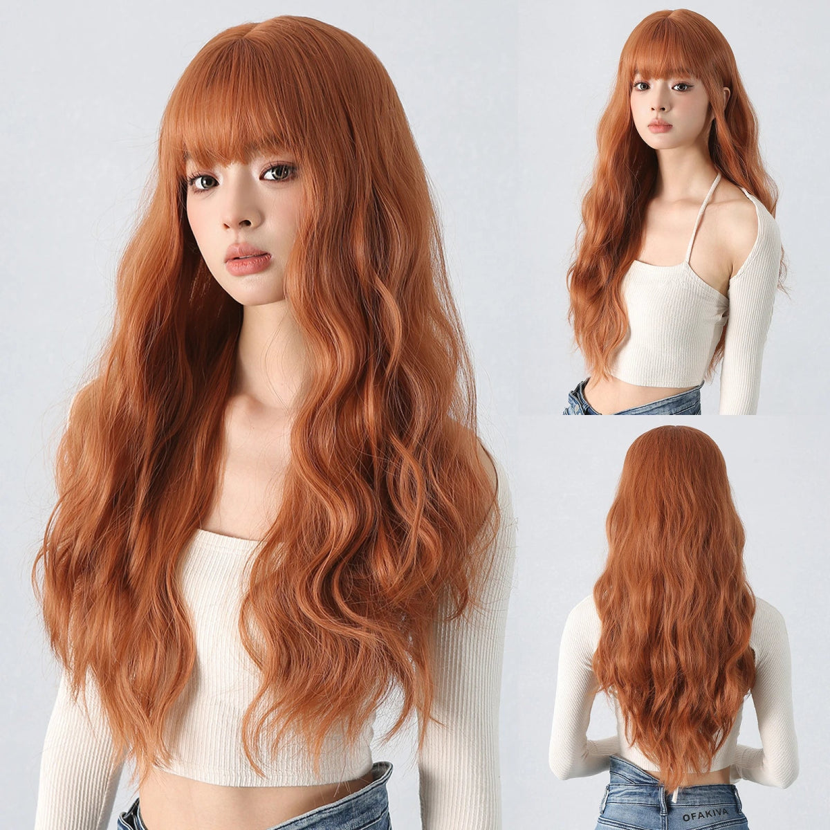 Long Fluffy Wavy Synthetic Wig - HairNjoy