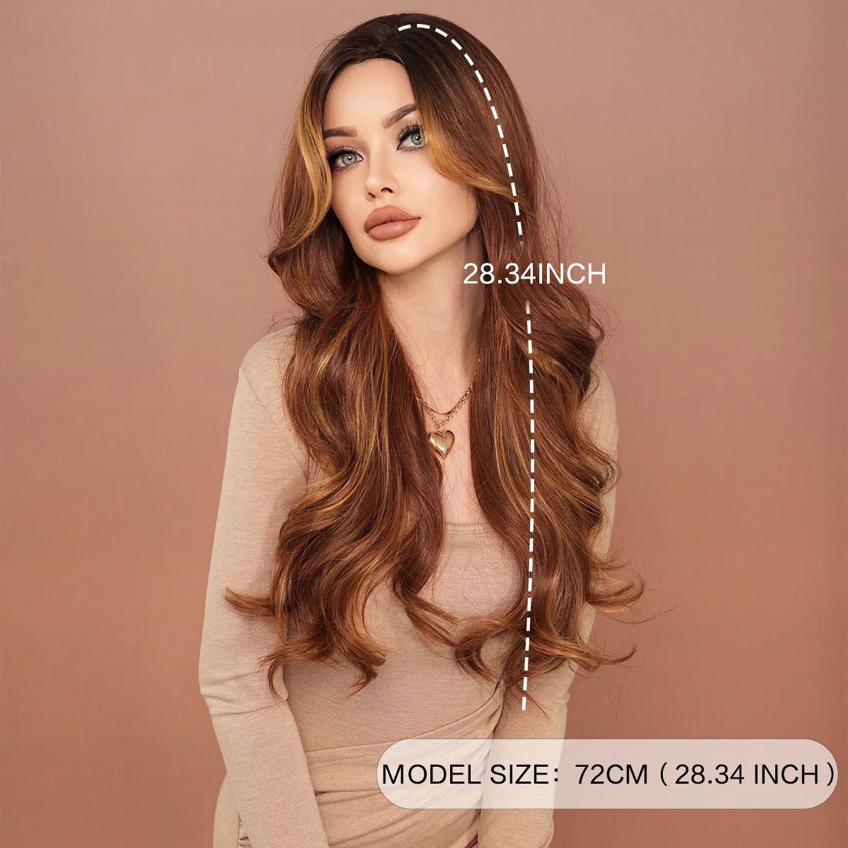 Long Loose Wavy Light Brown Wig - HairNjoy