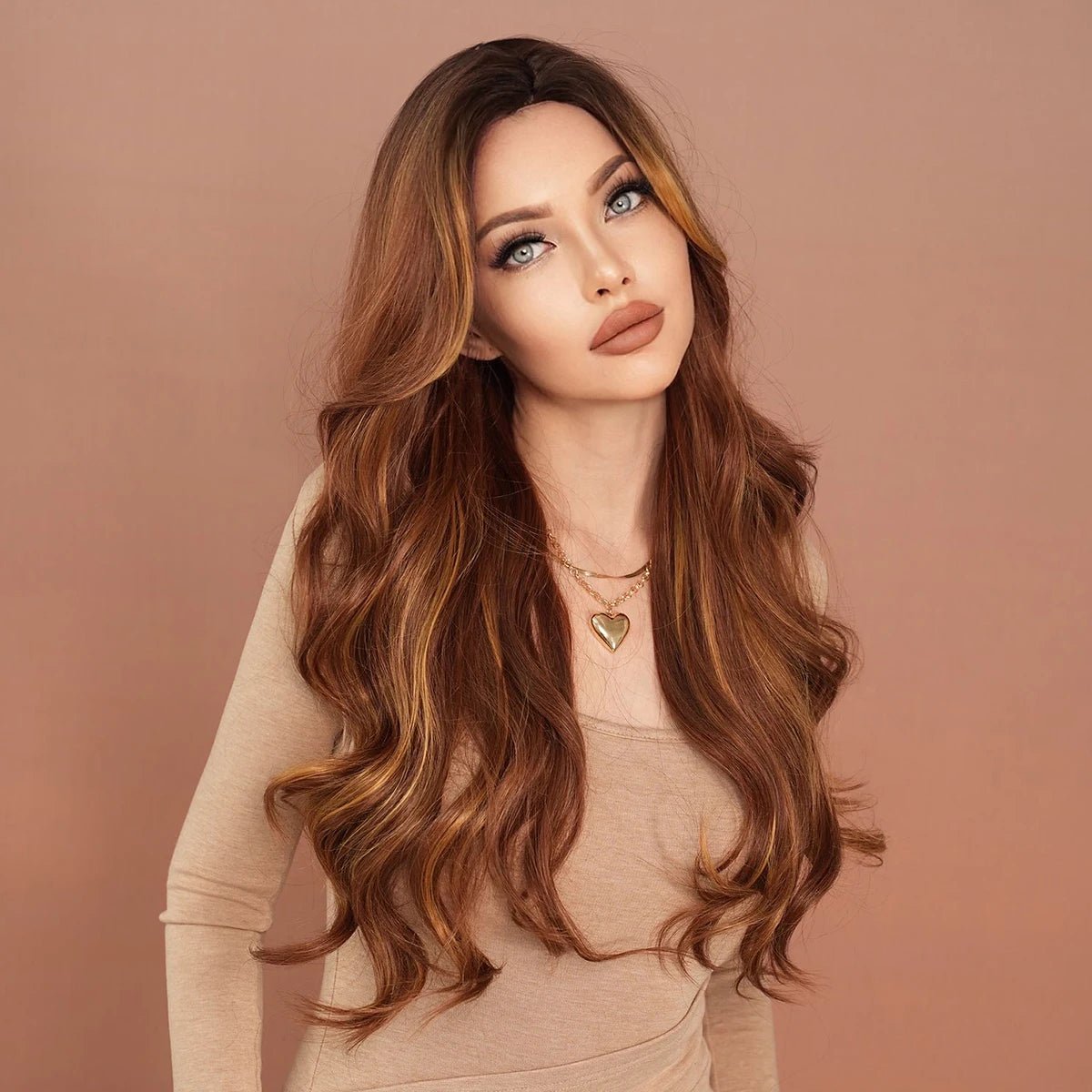 Long Loose Wavy Light Brown Wig - HairNjoy