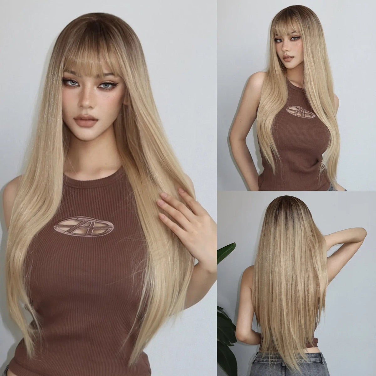 Long Straight Black Wig for Daily & Cosplay - HairNjoy