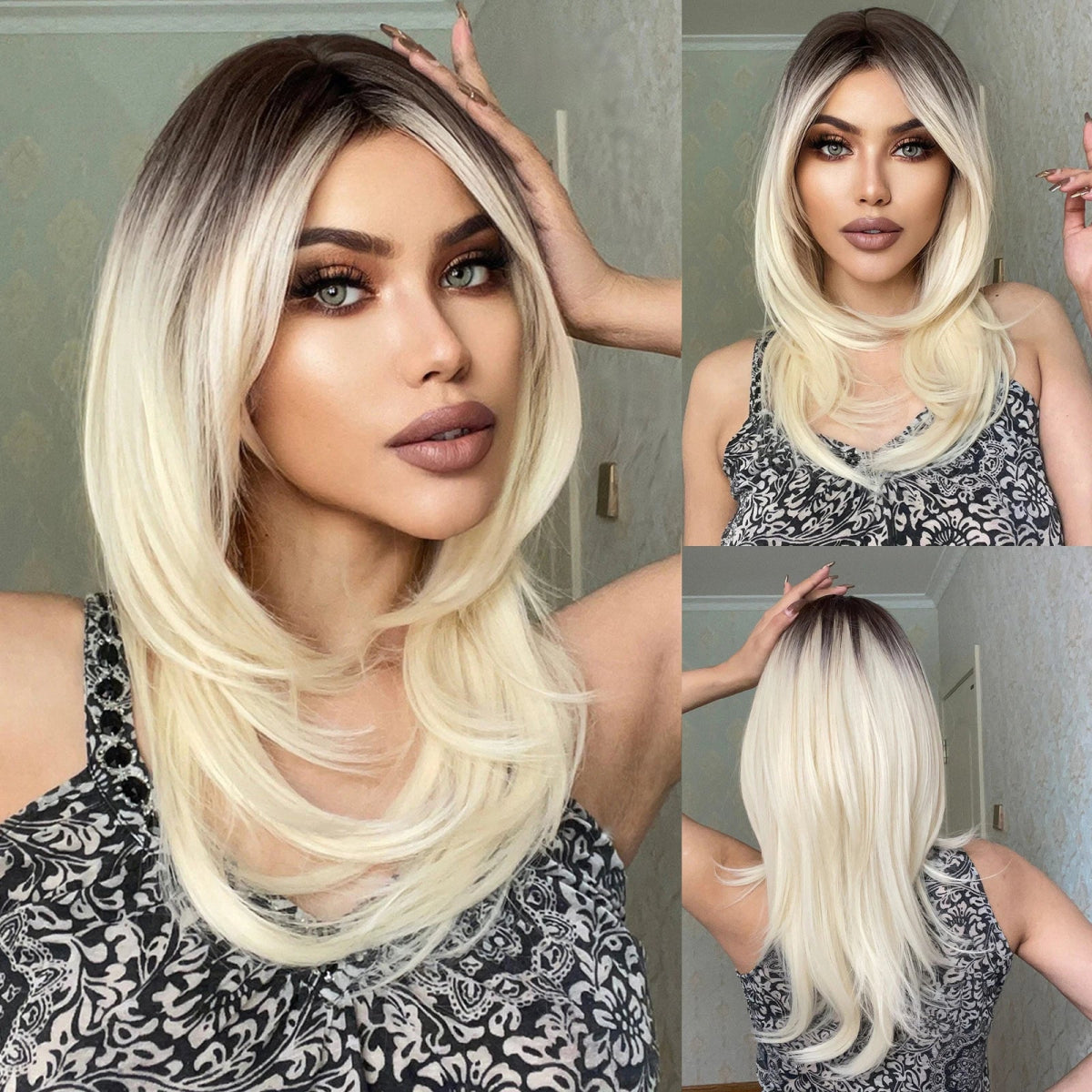 Long Straight Black Wig for Daily & Cosplay - HairNjoy