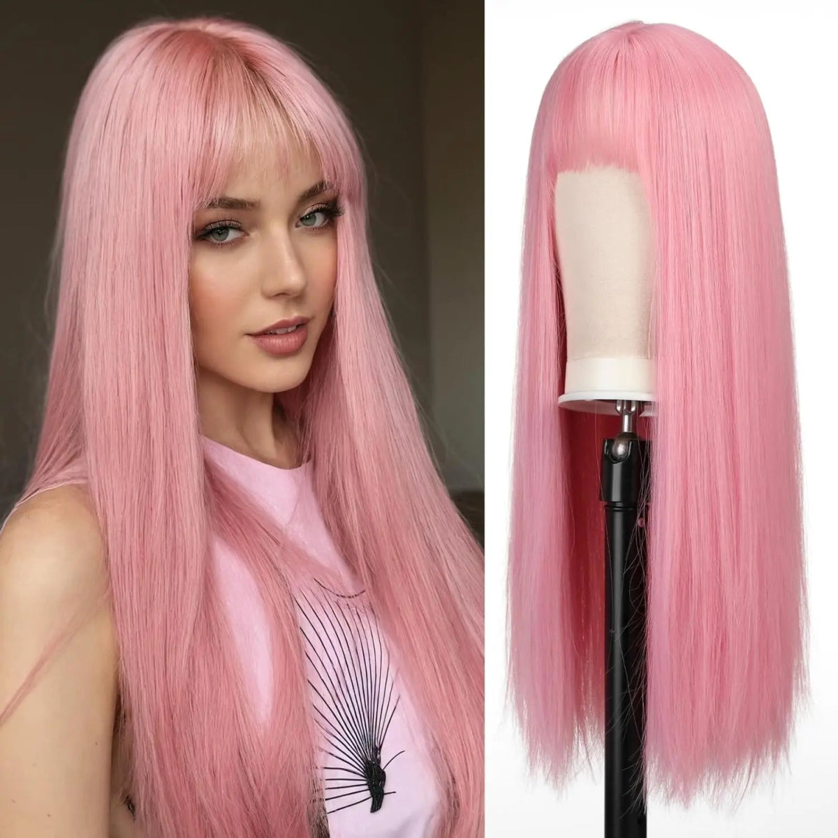 Long Straight Red Synthetic Wig - HairNjoy