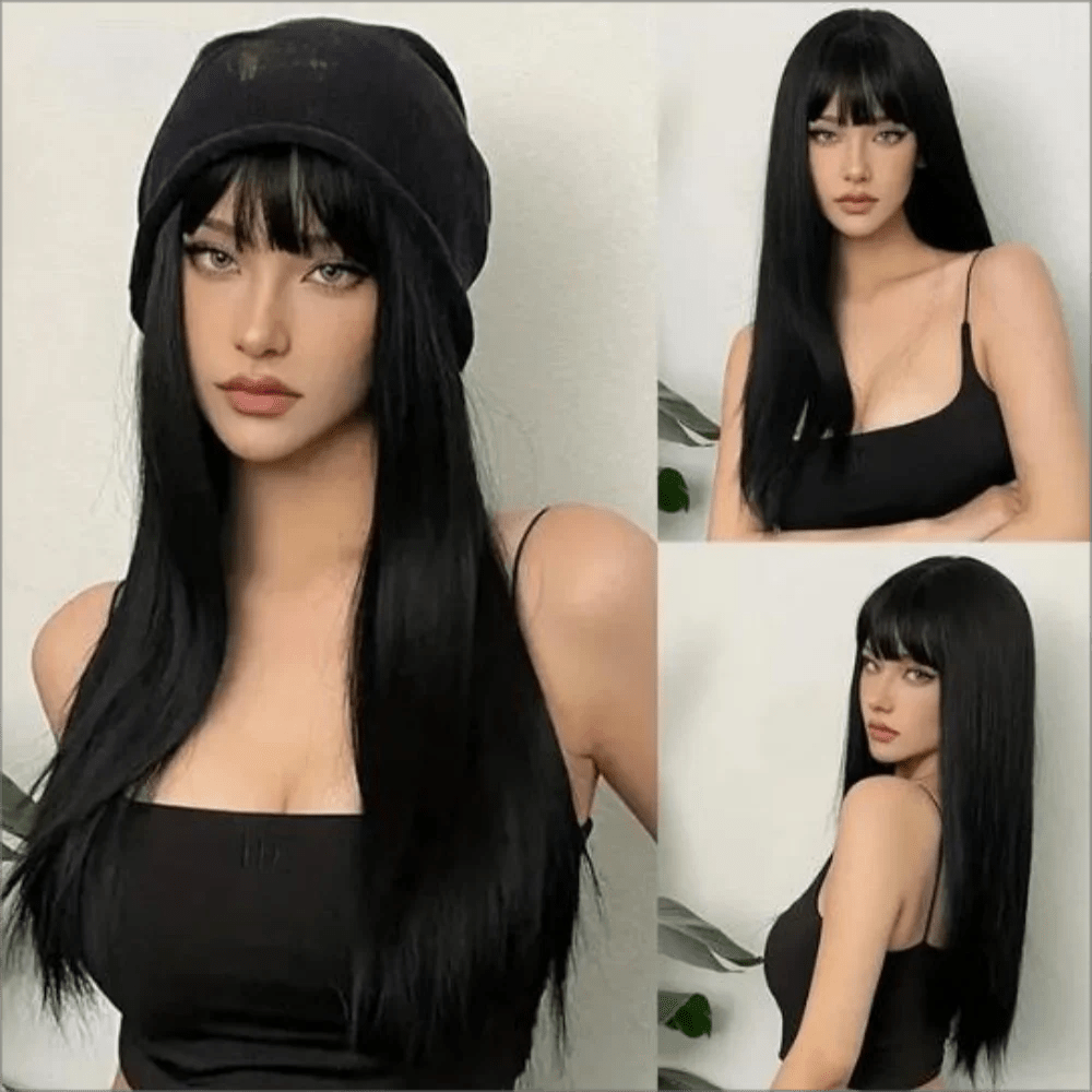 Long Straight Red Synthetic Wig - HairNjoy