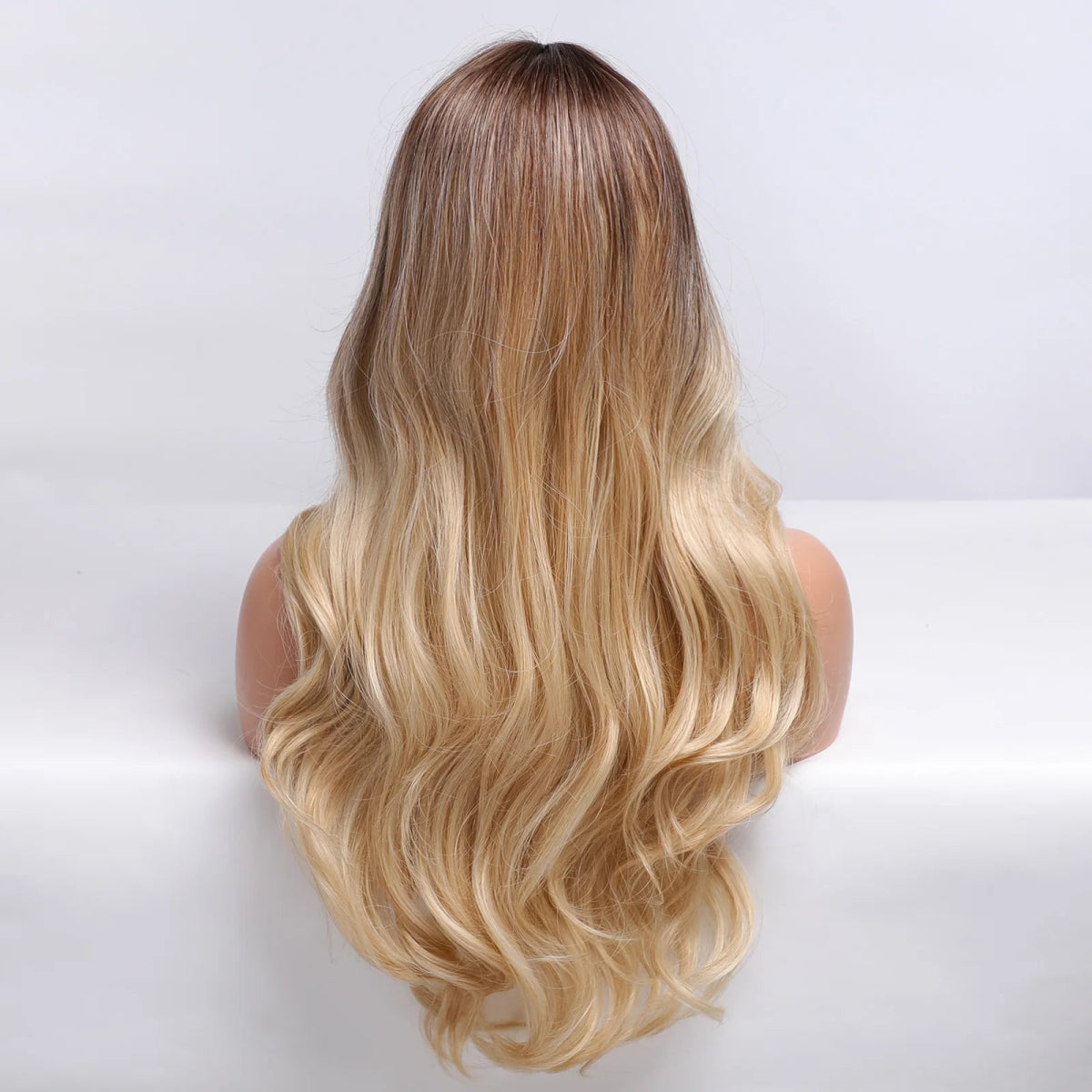 Long Wavy Blonde Synthetic Wig - HairNjoy