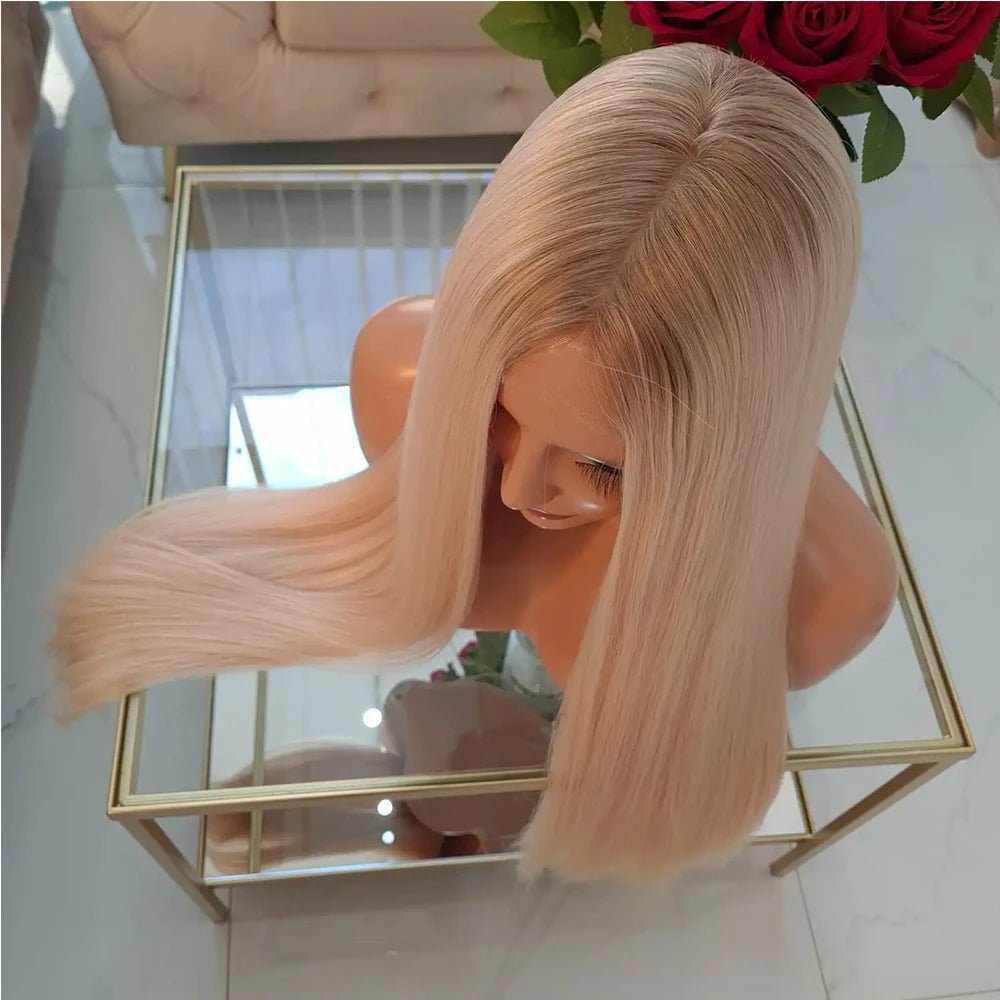 Luxury Real Hair Warm Blonde with Lightest Roots - HairNjoy