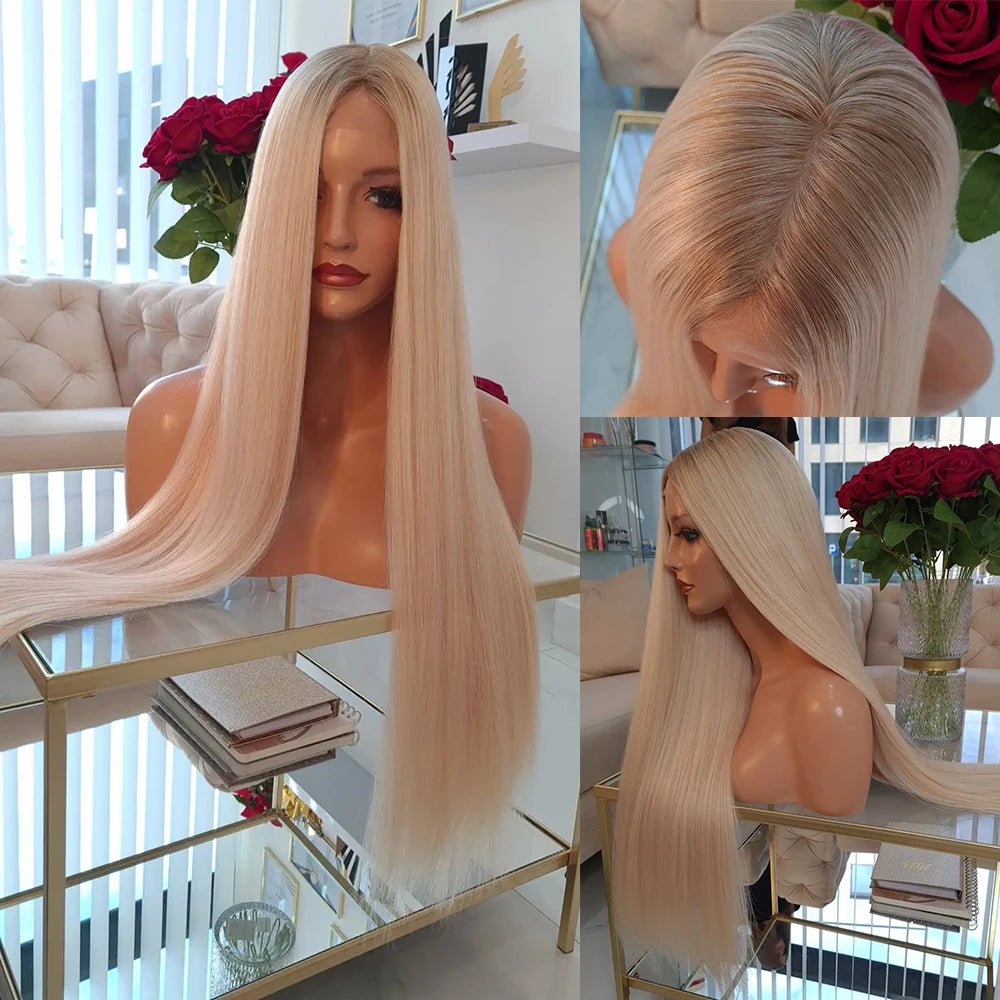 Luxury Real Hair Warm Blonde with Lightest Roots - HairNjoy