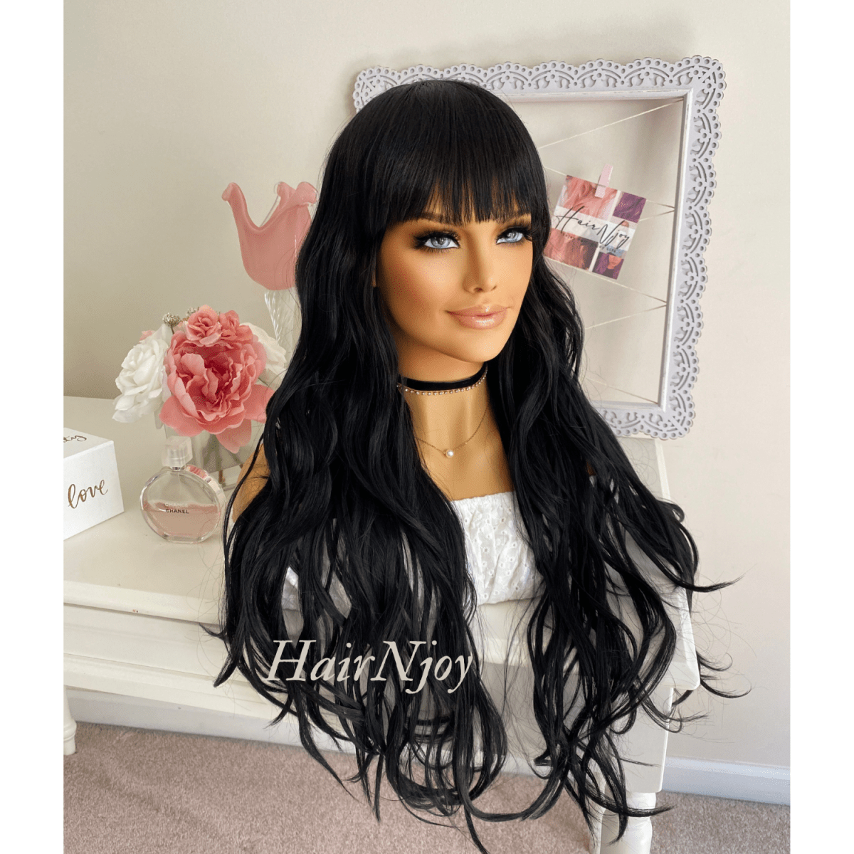Natural Black Long Wavy Wig - HairNjoy