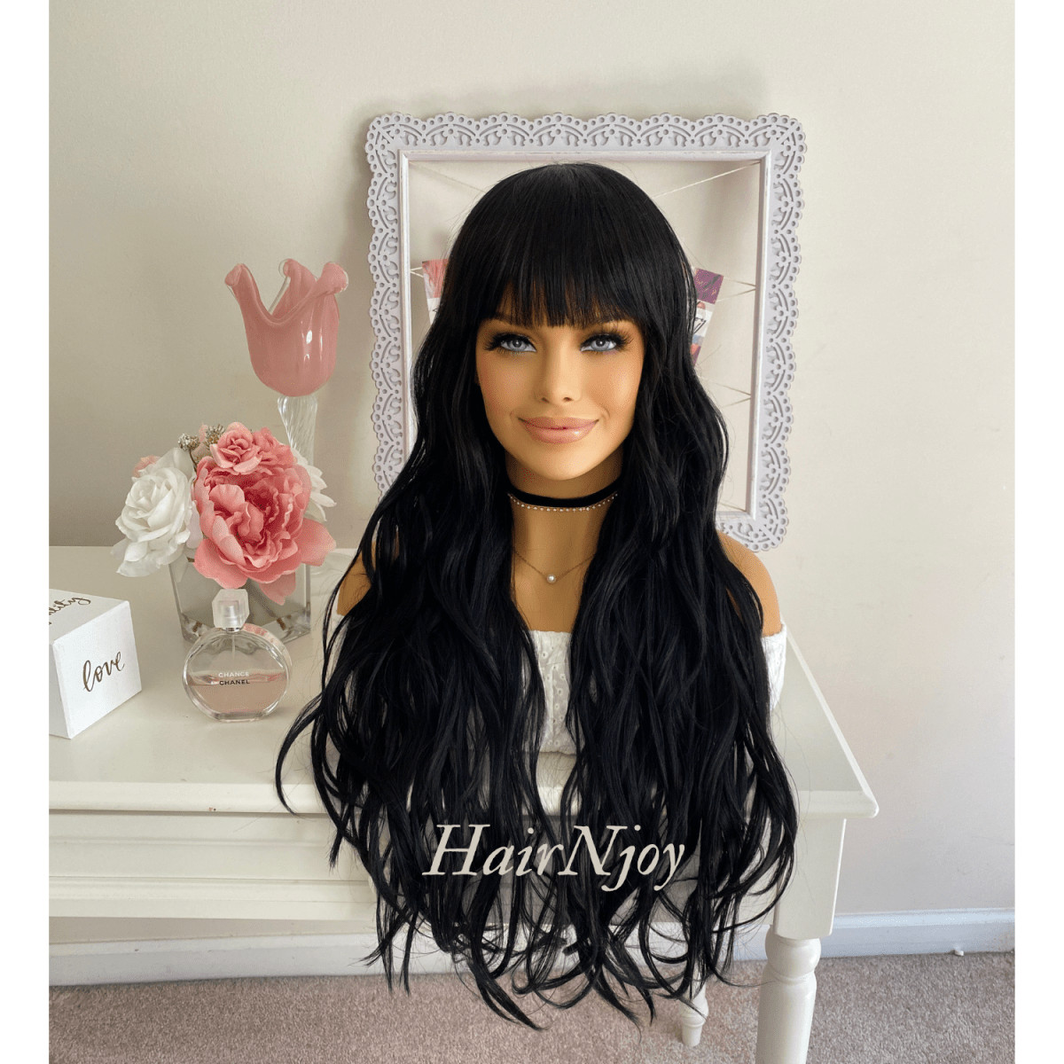 Natural Black Long Wavy Wig - HairNjoy