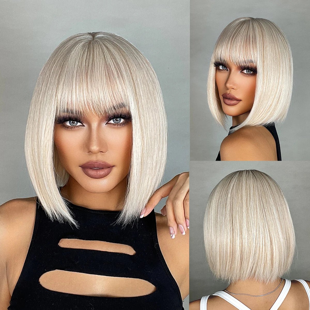 Natural Cosplay Short Straight Bob Wigs - HairNjoy