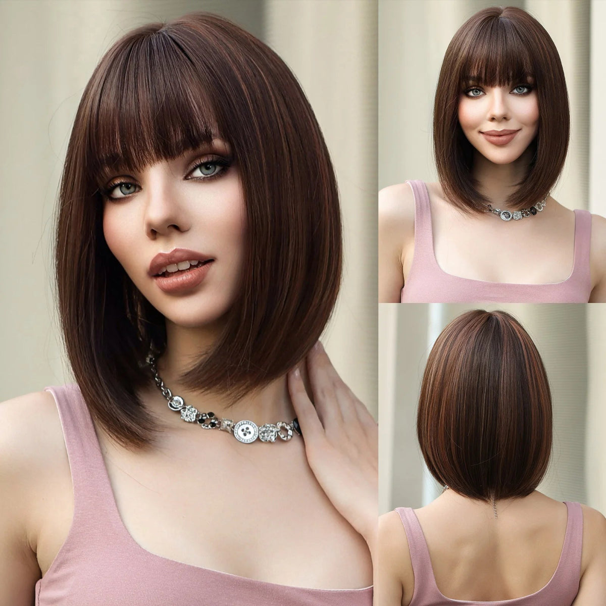 Natural Cosplay Short Straight Bob Wigs - HairNjoy