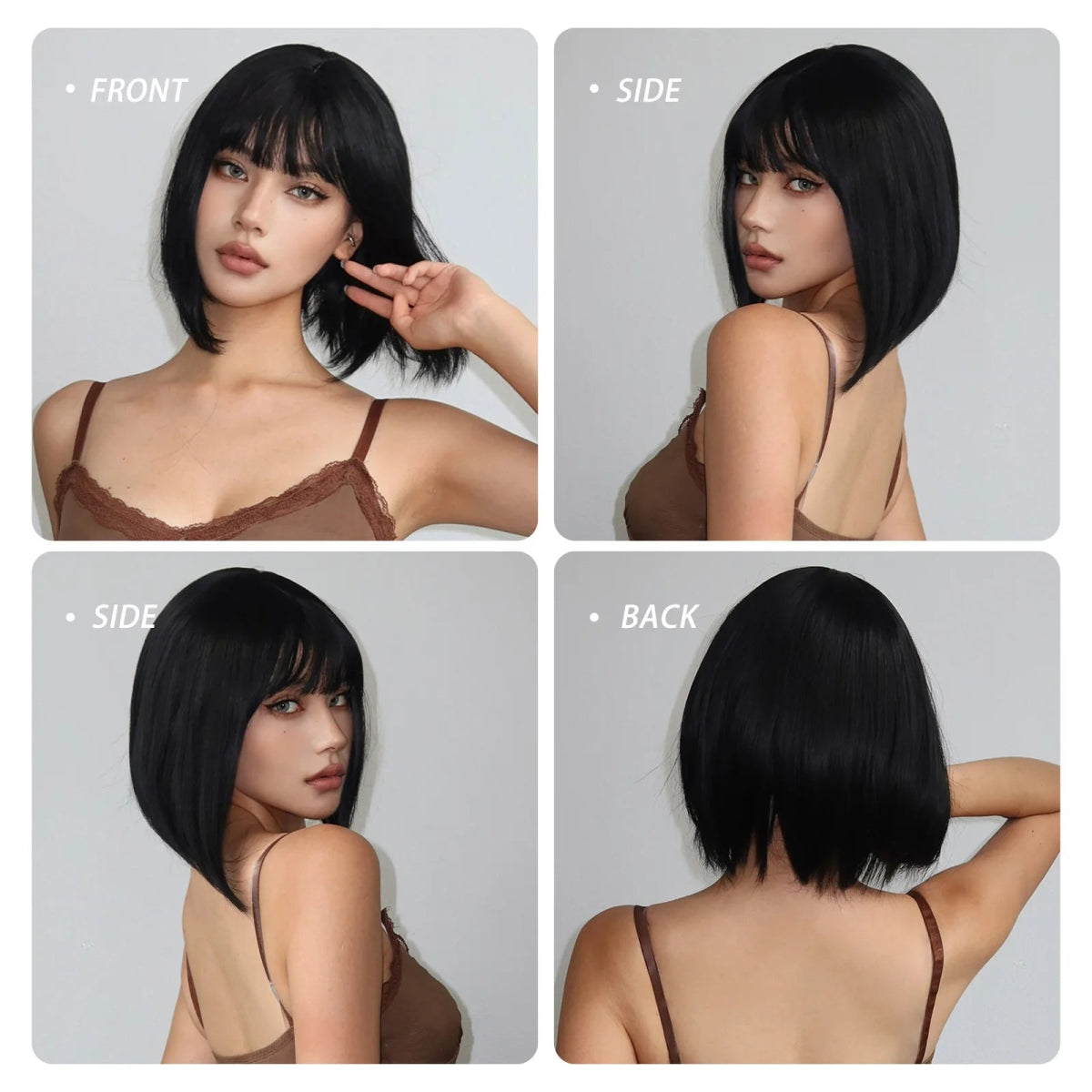 Natural Cosplay Short Straight Bob Wigs - HairNjoy