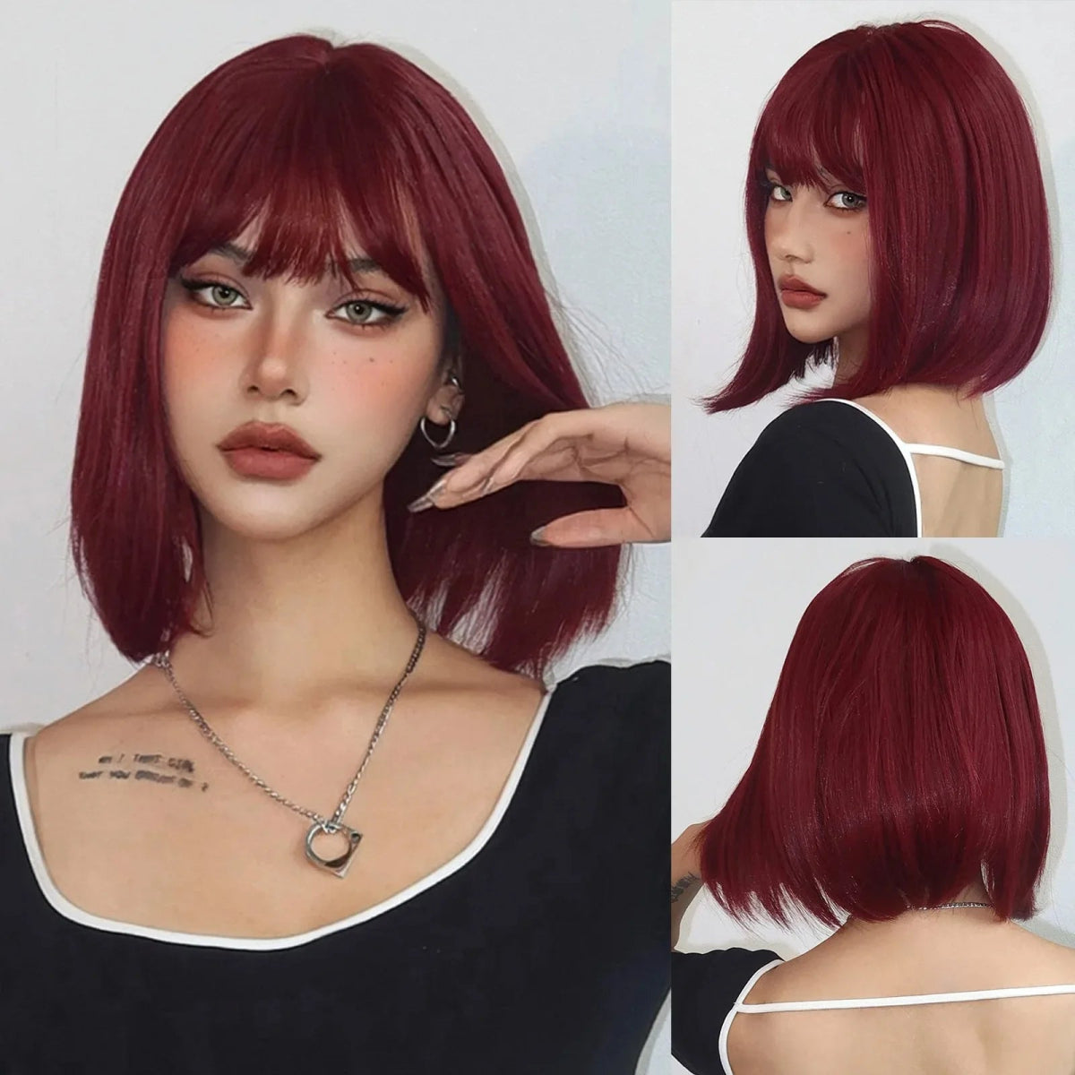 Natural Cosplay Short Straight Bob Wigs - HairNjoy