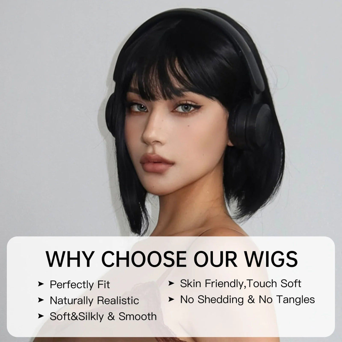 Natural Cosplay Short Straight Bob Wigs - HairNjoy