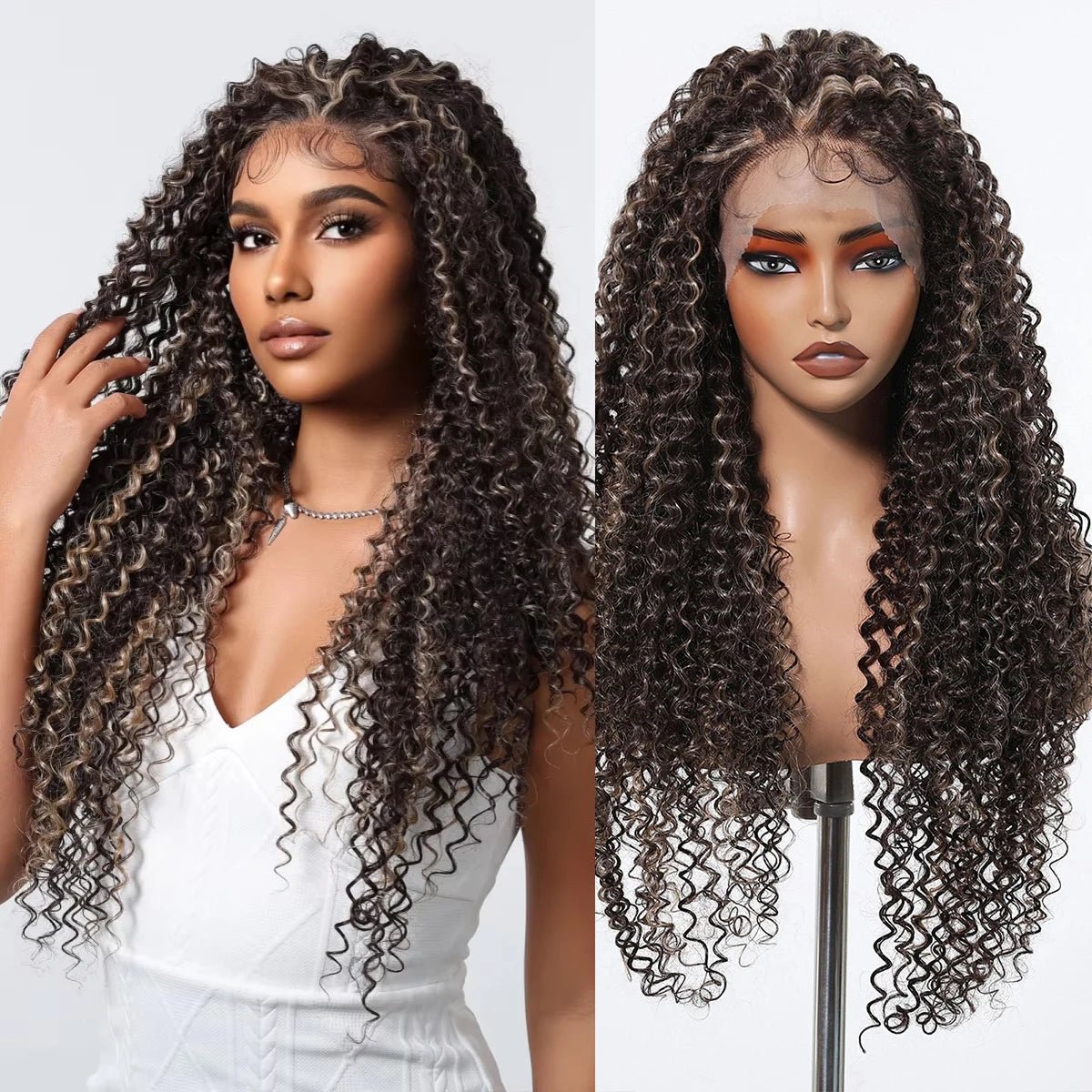 Natural Long Wavy Lace Frontal Wig - HairNjoy